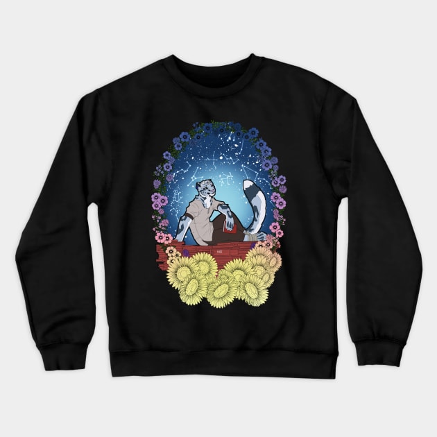 Fantasy Snow Leopard Crewneck Sweatshirt by Gekroent